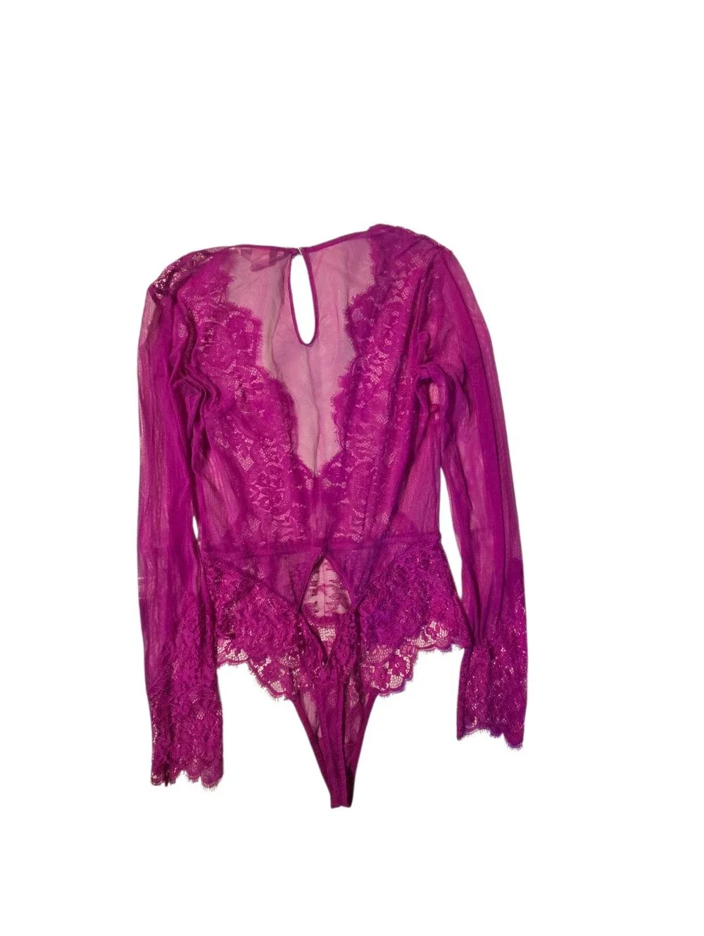 Victoria Secret Mesh Lace Long Sleeves Teddy Size S
